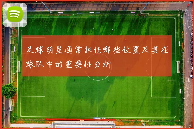 足球明星通常担任哪些位置及其在球队中的重要性分析